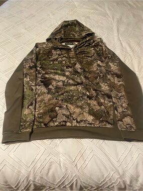 Tekari Camo Hooded Pullover Sweatshirt - Green/Brown